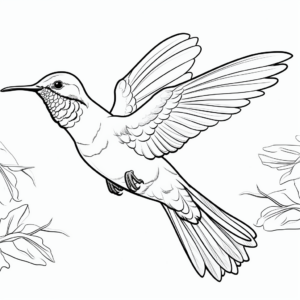 Printable Costa's Hummingbird Coloring Pages for Artists 3