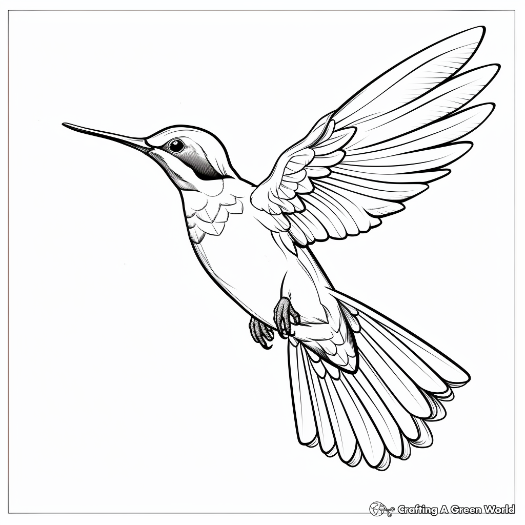 Printable Costa's Hummingbird Coloring Pages for Artists 4