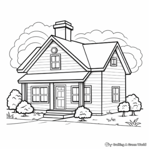 Printable Country Farmhouse Coloring Pages 1
