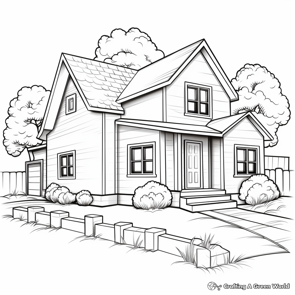Printable Country Farmhouse Coloring Pages 2