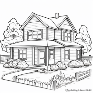 Printable Country Farmhouse Coloring Pages 4