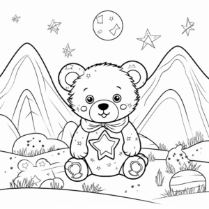 Printable Cute Teddy Bear Hunt Coloring Pages 3