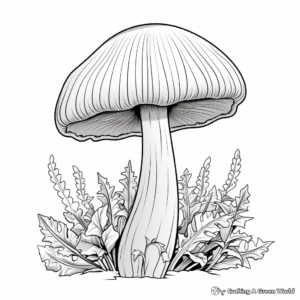 Printable Death Cap Mushroom Coloring Pages 4