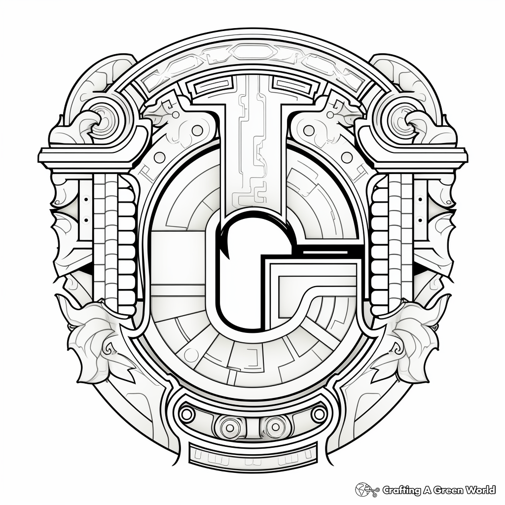 Printable Decorative Letter G Coloring Pages 1