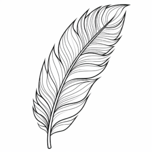 Printable Detailed Peacock Feather Coloring Sheets 1