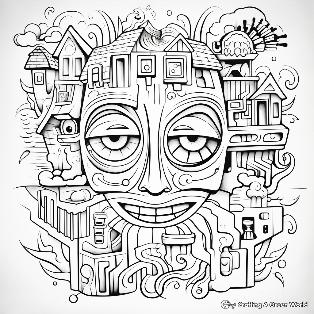Printable Detailed Trapezoid Coloring Sheets 1