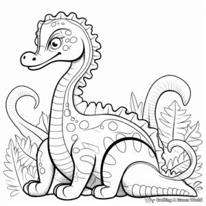 Printable Diplodocus Dinosaur Coloring Sheets 1
