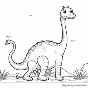 Printable Diplodocus Dinosaur Coloring Sheets 4