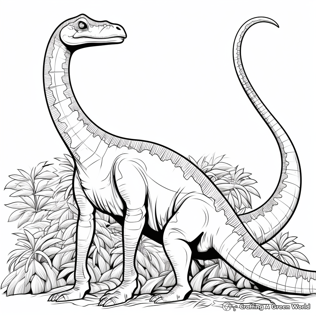 Printable Diplodocus Facts and Coloring Sheets 3