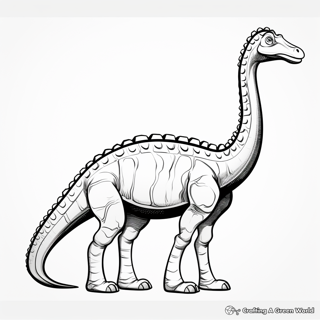 Printable Diplodocus Facts and Coloring Sheets 4