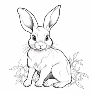 Printable Ethereal Bunny Coloring Pages for Artists 3