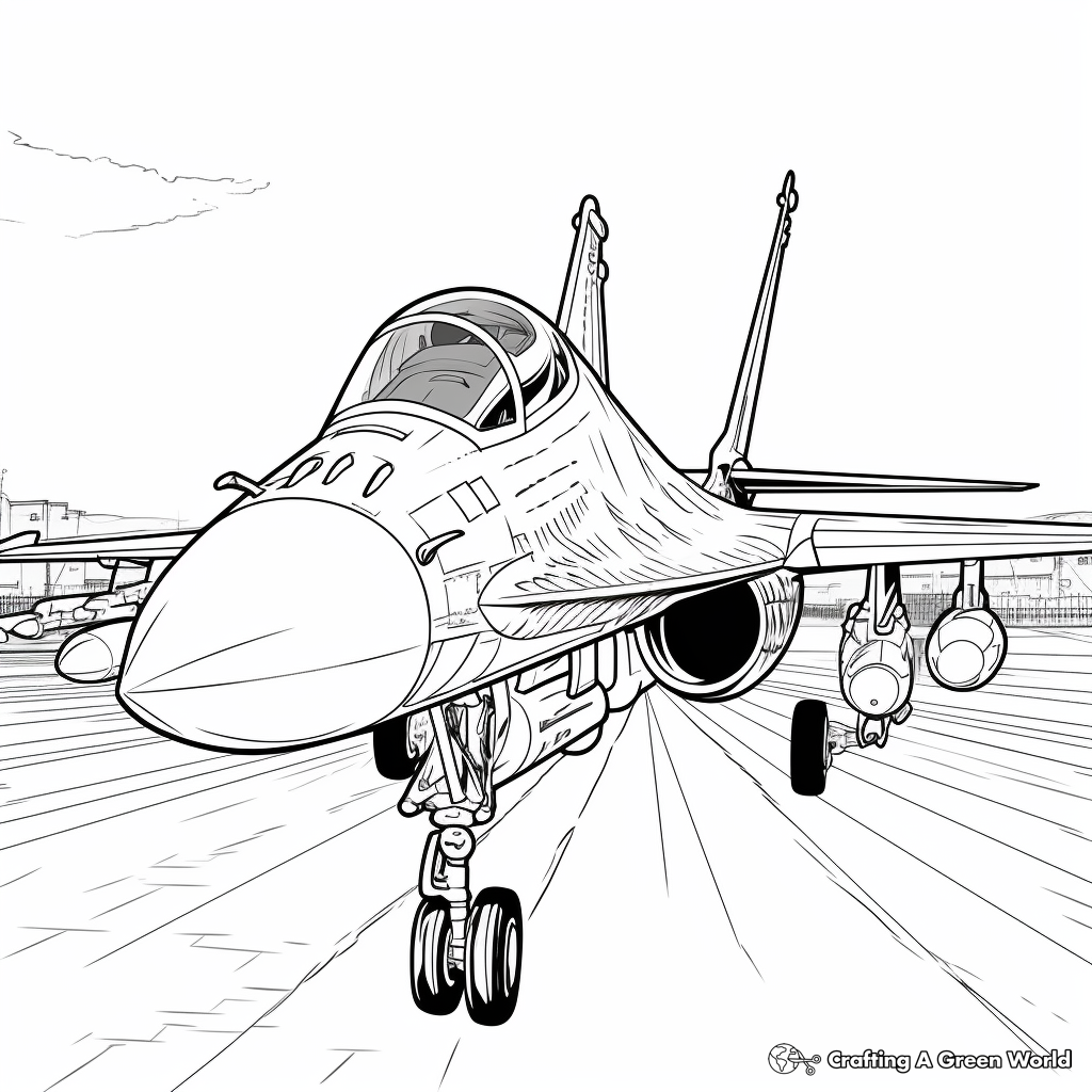 Printable F18 Coloring Pages for Aircraft Enthusiasts 3