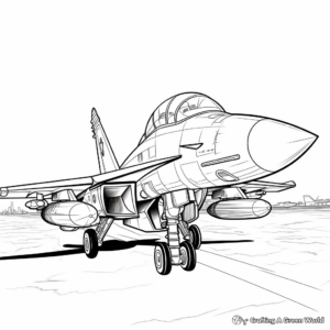 Printable F18 Coloring Pages for Aircraft Enthusiasts 4