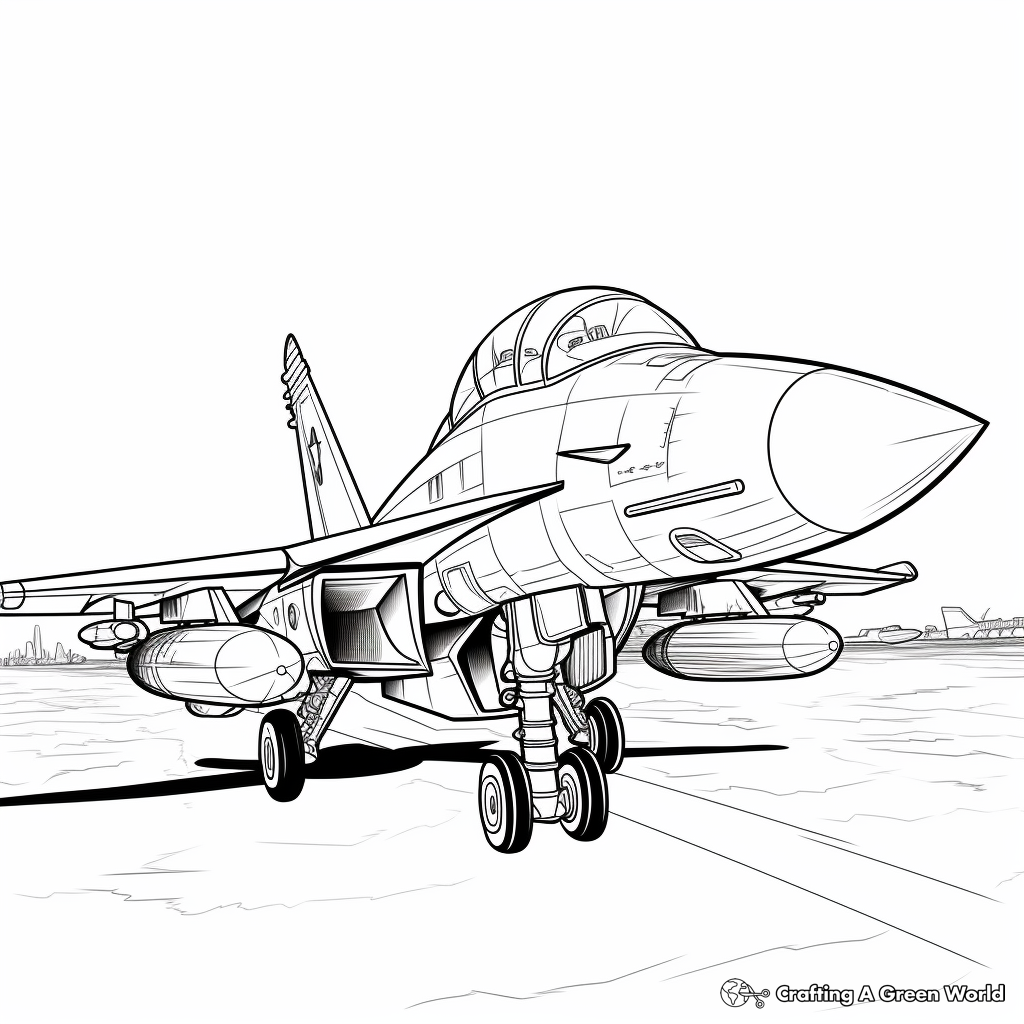 Printable F18 Coloring Pages for Aircraft Enthusiasts 4