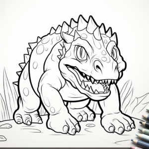 Printable Fierce Carnotaurus Coloring Pages 1