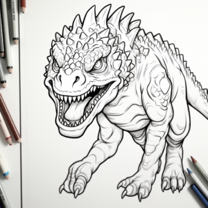 Printable Fierce Carnotaurus Coloring Pages 3