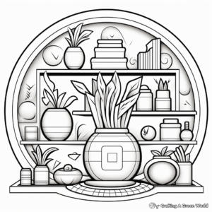 Printable Geometric Pottery Designs Coloring Pages 2