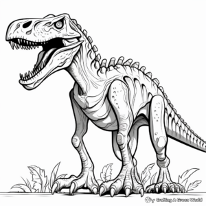 Printable Giganotosaurus Skeleton Coloring Pages for Artists 1
