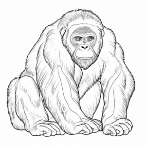 Printable Howler Monkey Coloring Pages for Adults 3