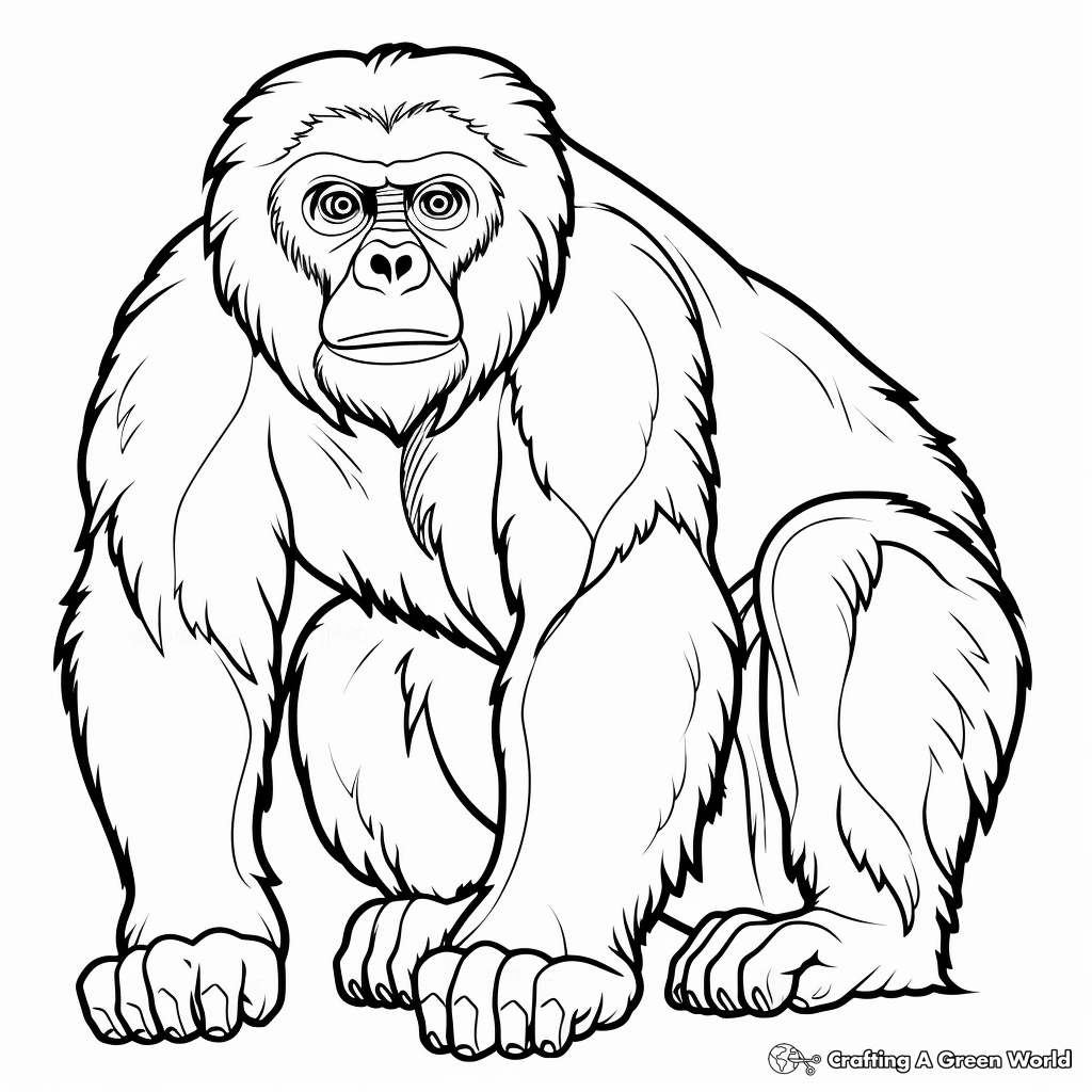 Printable Howler Monkey Coloring Pages for Adults 4