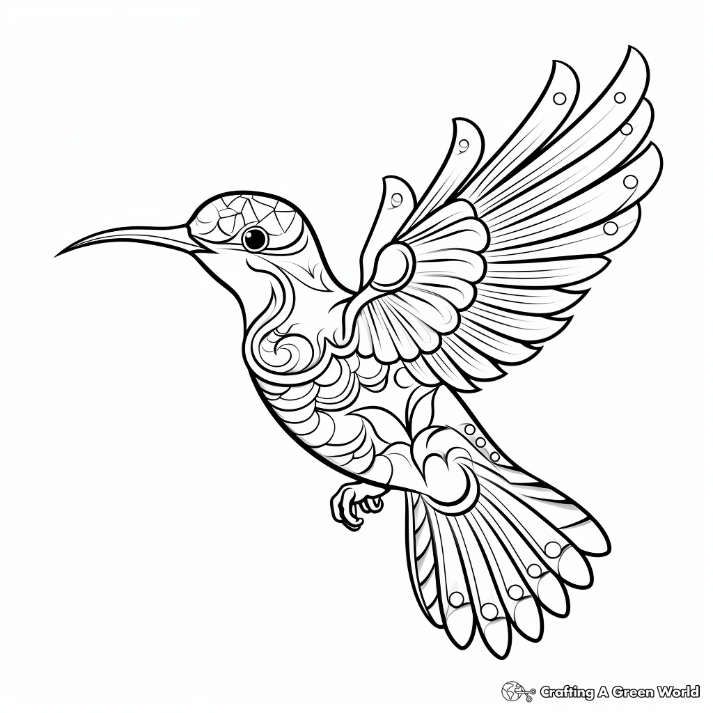 Printable Hummingbird Coloring Pages 2