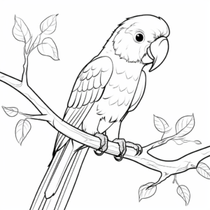 Printable Hyacinth Macaw Parrot Coloring Pages 1