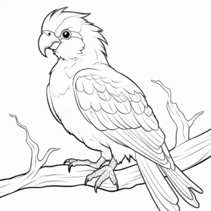 Printable Hyacinth Macaw Parrot Coloring Pages 3