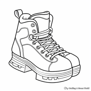 Printable Ice Skating Shoe Coloring Pages 3