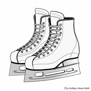 Printable Ice Skating Shoe Coloring Pages 4