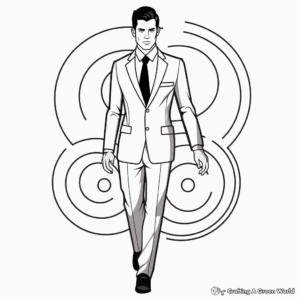 Printable James Bond Suit Coloring Pages 3