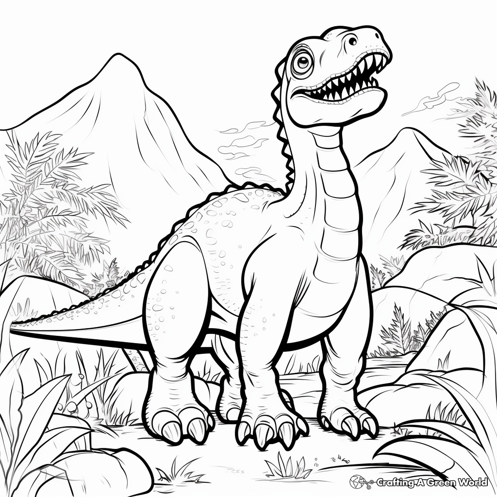 Printable Jurassic Park Dinosaur Coloring Pages 1