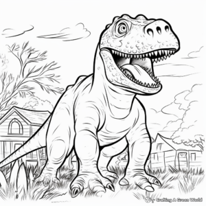 Printable Jurassic Park Dinosaur Coloring Pages 3
