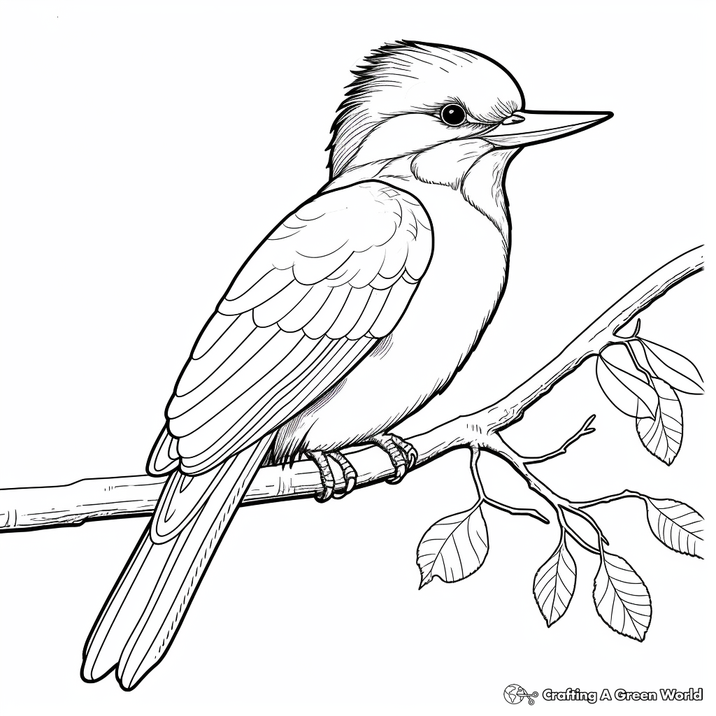Printable Kingfisher Bird Coloring Pages 4