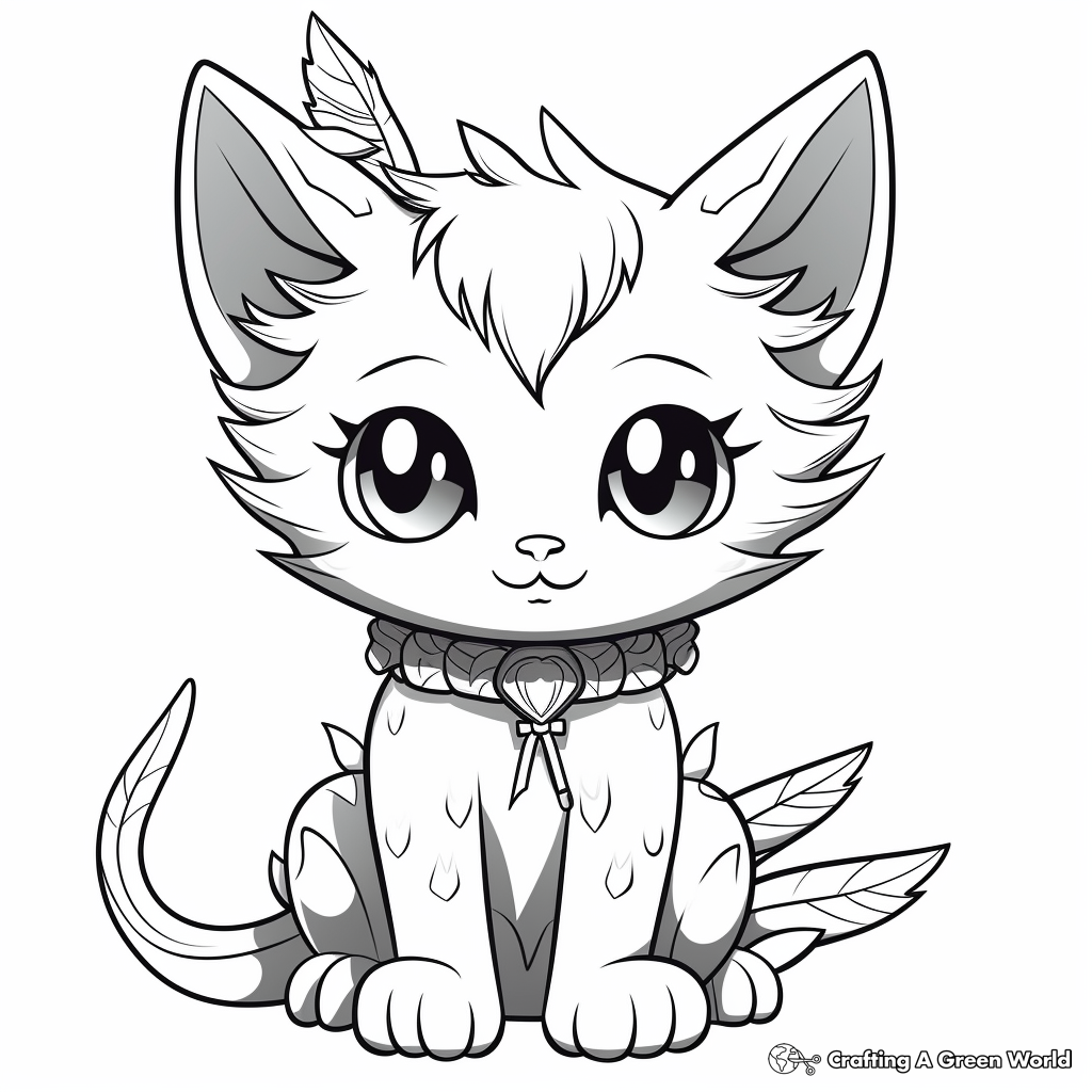 Printable Kitty Fairy and Pet Friends Coloring Pages 3