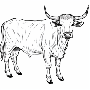 Printable Longhorn Steer Coloring Pages for All Ages 1