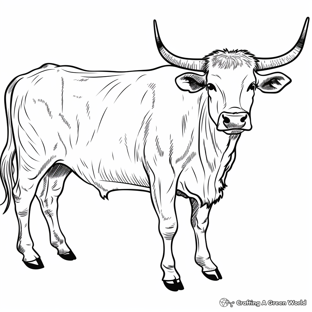 Printable Longhorn Steer Coloring Pages for All Ages 1