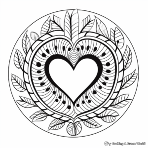 Printable Love Mandala Coloring Pages for Artists 4
