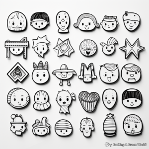 Printable Magnets in Various Shapes Coloring Pages 3