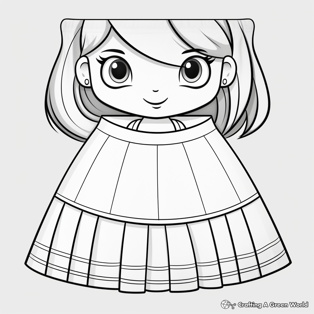 Printable Mini Skirt Coloring Pages 1