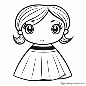 Printable Mini Skirt Coloring Pages 2