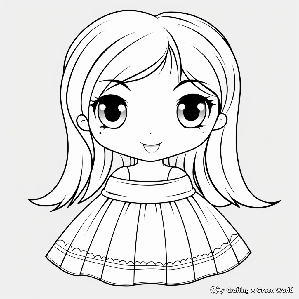 Printable Mini Skirt Coloring Pages 3