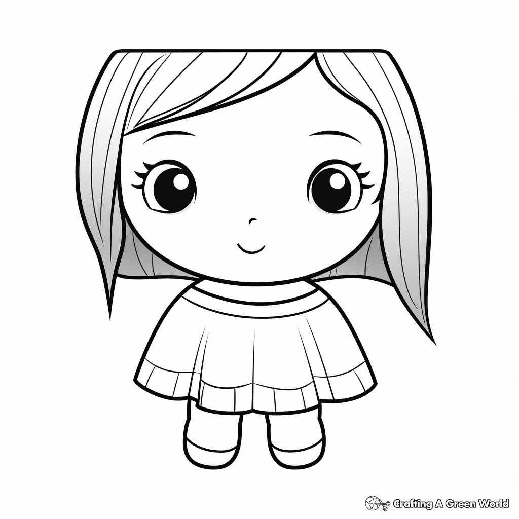 Printable Mini Skirt Coloring Pages 4