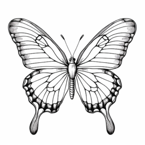 Printable Monarch Butterfly Coloring Pages for Artists 3