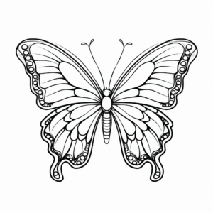 Printable Monarch Butterfly Coloring Pages for Artists 4