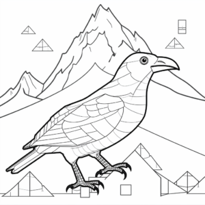 Printable Mountain Toucan Color by Numbers 2