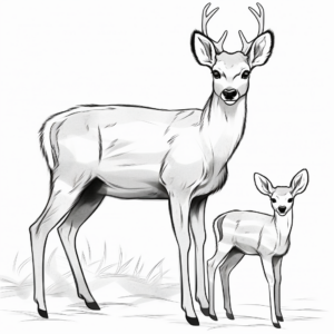 Printable Mule Deer Coloring Pages for Aspiring Artists 1