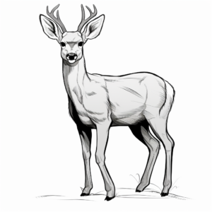 Printable Mule Deer Coloring Pages for Aspiring Artists 4