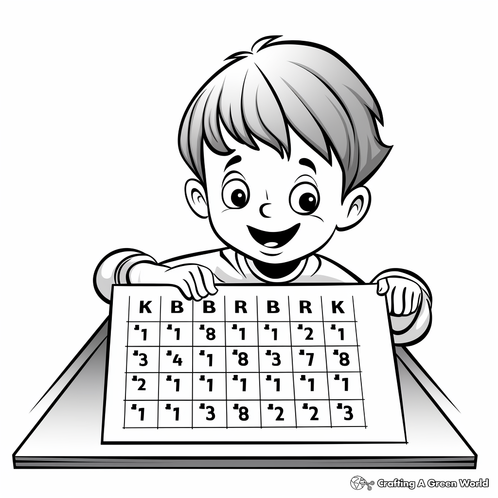 Printable Multiplication Table Coloring Pages 1