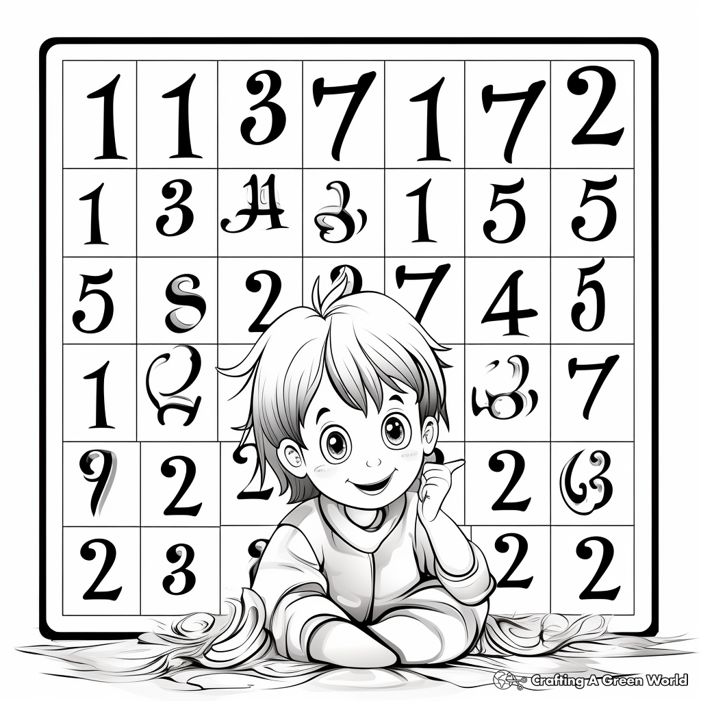 Printable Multiplication Table Coloring Pages 4
