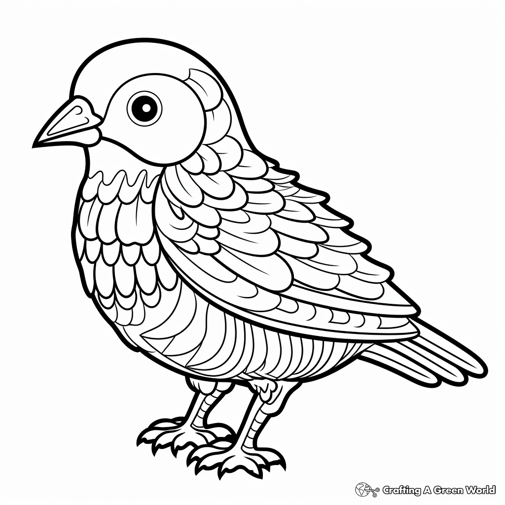 Printable Outline American Goldfinch Coloring Pages 4